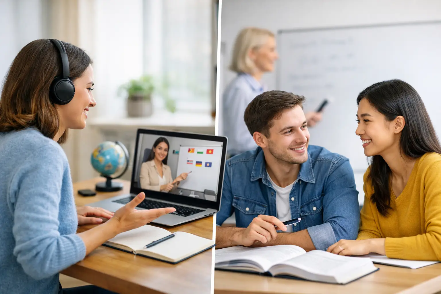 Online vs In-Person Language Learning Compared